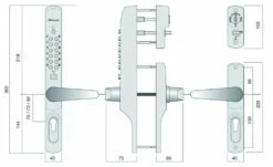 Verrou Et Serrure à Code Mécanique : Serrure Keylex Vario Profil -SETIN Boutique SET 70210