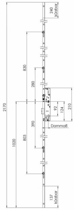 Serrure Pour Menuiserie Métallique : Serrure 5 Points AS 4050 -SETIN Boutique SET 71730