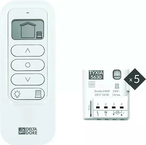 Motorisation Fenêtre Et Volet : Pack Centralisation De Volets Roulants Jusqu'a 5 Volets Roulants TYXIA 54 3 Motorisation Fenêtre Et Volet : Pack Centralisation De Volets Roulants Jusqu'a 5 Volets Roulants TYXIA 54