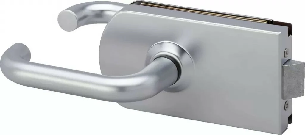 Serrure De Porte Verre Métalux : Serrure De Milieu Pour Miroiterie Chromé Velours 3 Serrure De Porte Verre Métalux : Serrure De Milieu Pour Miroiterie Chromé Velours