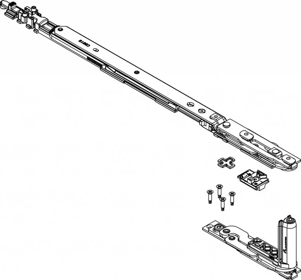 Ferrure Giesse Aluminium Pour Gorge Européenne : Kit De Paumelles Et Compas CHIC 3D 100 5 Ferrure Giesse Aluminium Pour Gorge Européenne : Kit De Paumelles Et Compas CHIC 3D 100 – Image 3