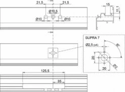 Ferrure Giesse Aluminium Pour Gorge Européenne : Mécanisme Bidirectionnel M90 FUTURA -SETIN Boutique SET 75275