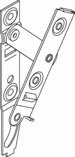 Ferrure Giesse Aluminium Pour Gorge Européenne : Paumelle Pour Vasistas (la Paire) -SETIN Boutique SET 75339