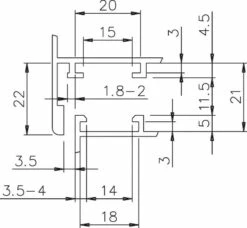 Ferrure Giesse Aluminium Pour Gorge Européenne : Paumelle Pour Vasistas (la Paire) -SETIN Boutique SET 75341