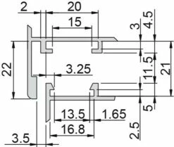 Ferrure Giesse Aluminium Pour Gorge Européenne : Paumelle Pour Vasistas (la Paire) -SETIN Boutique SET 75343