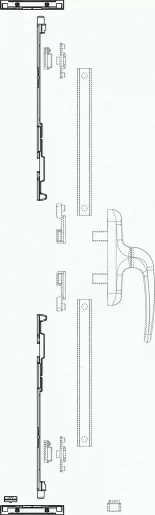 Ferrure Giesse Aluminium Pour Gorge Européenne : Kit 2ème Vantail Semi-fixe Verrous Réglables 3 Ferrure Giesse Aluminium Pour Gorge Européenne : Kit 2ème Vantail Semi-fixe Verrous Réglables