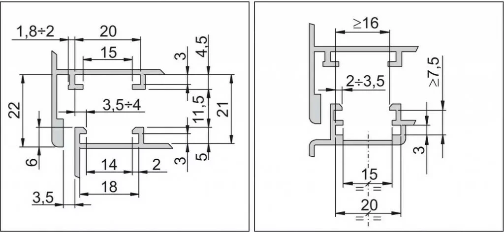 Ferrure Giesse Aluminium Pour Gorge Européenne : Kit 2ème Vantail Semi-fixe Verrous Réglables 4 Ferrure Giesse Aluminium Pour Gorge Européenne : Kit 2ème Vantail Semi-fixe Verrous Réglables – Image 2