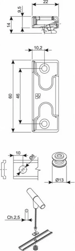 Ferrure Giesse Aluminium Pour Gorge Européenne : Fermeture Anti-effraction FUTURA -SETIN Boutique SET 75390