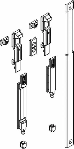 Ferrure Giesse Aluminium Pour Gorge Européenne : Verrou GIAP Vantail Semi-fixe OB