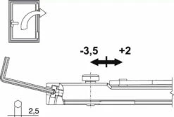 Ferrure Giesse Aluminium Pour Gorge Européenne : Paumelle Ventail Invisible 130 Kg -SETIN Boutique SET 75417
