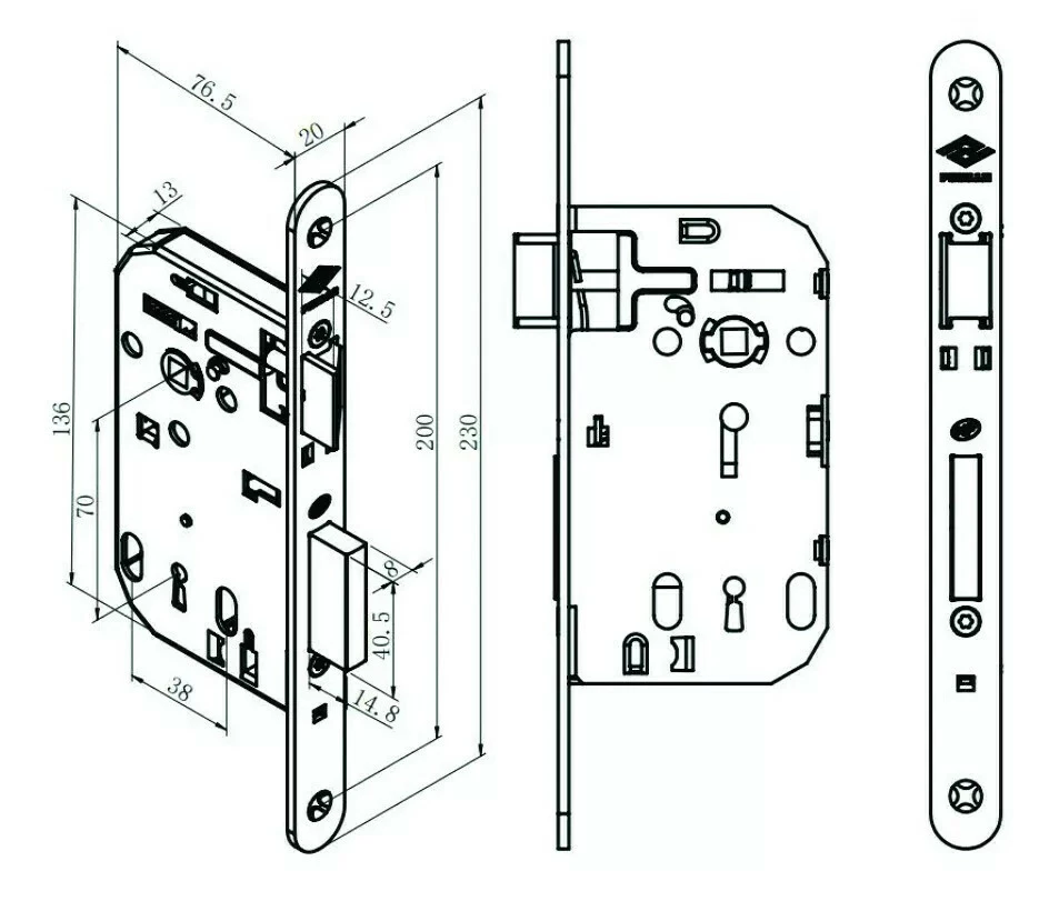 Serrure à Larder Série Pixelle 5 Serrure à Larder Série Pixelle – Image 3