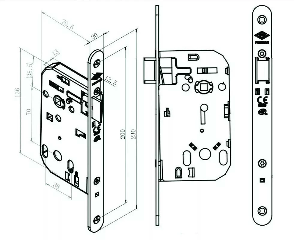 Serrure à Larder Série Pixelle 8 Serrure à Larder Série Pixelle – Image 6
