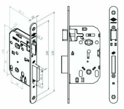 Serrure à Larder Série Pixelle 19 Serrure à Larder Série Pixelle -SETIN Boutique SET 78237