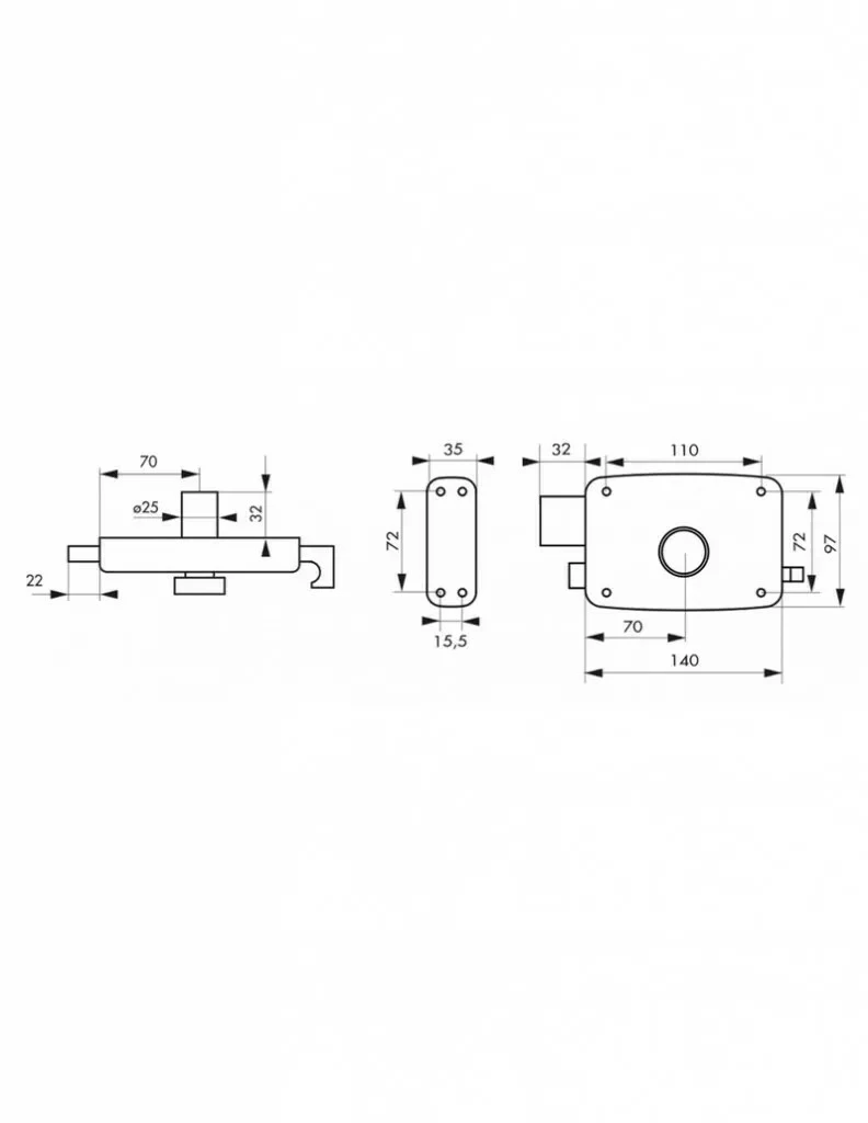 Serrure En Applique De Garage à Tirage 6 Serrure En Applique De Garage à Tirage – Image 4