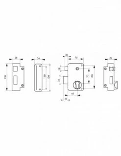 Serrure De Grille En Applique Verticale -SETIN Boutique SET 79987