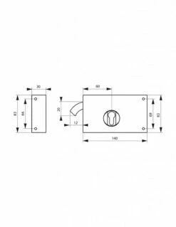 Serrure De Porte Coulissante : Horizontale En Applique -SETIN Boutique SET 79994