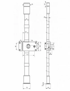 Boîtier De Serrure 3 Points CP Horga 15 Boîtier De Serrure 3 Points CP Horga -SETIN Boutique SET 80055