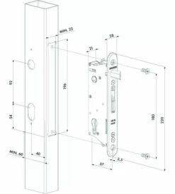 Serrure De Portail à Encastrer Locinox 10 Serrure De Portail à Encastrer Locinox -SETIN Boutique SET 82446