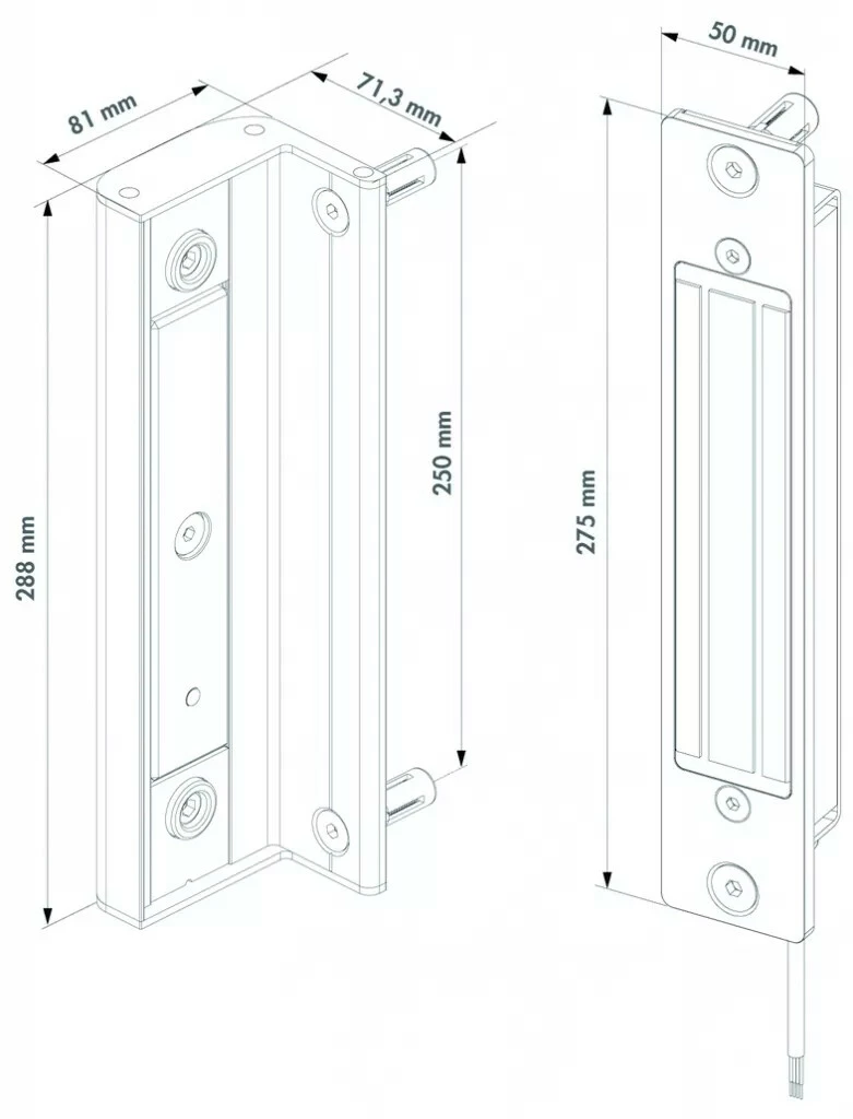Verrouillage De Portail : Ventouse électrique - Force 250 Kg 4 Verrouillage De Portail : Ventouse électrique - Force 250 Kg – Image 2