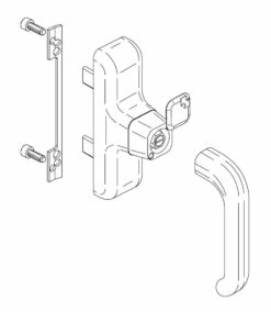 Ferrure Giesse Aluminium Pour Gorge Européenne : Poignée Enlevable Euro | 01130010