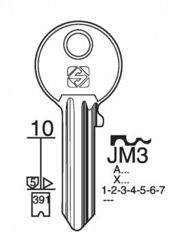 Ébauche De Clé JPM - Silca Unican FRANCE SA -SETIN Boutique SET 84354