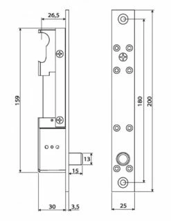 Verrouillage : Verrou électrique Universel 12/24 Vdc -SETIN Boutique SET 86701