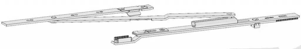 Ferrure Ferco Uni-Jet : Compas Additionnel Alu - Bois - PVC 4 Ferrure Ferco Uni-Jet : Compas Additionnel Alu - Bois - PVC – Image 2