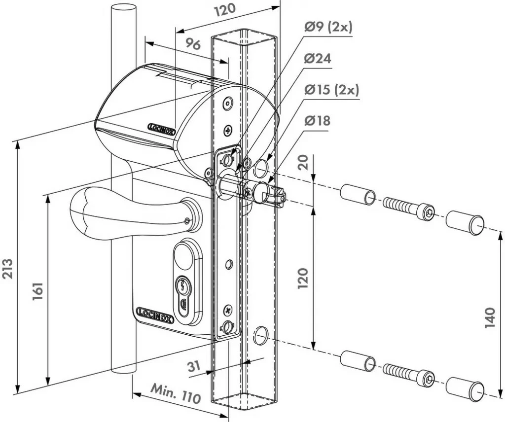 Serrure à Code Pour Portail Battant - Locinox 5 Serrure à Code Pour Portail Battant - Locinox – Image 3