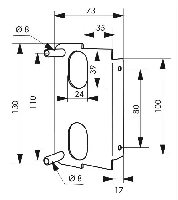 Plaque à Souder Pour Serrure Verticale Thirard 4 Plaque à Souder Pour Serrure Verticale Thirard – Image 2