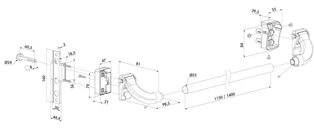 Pushbar L Locinox 4 Pushbar L Locinox – Image 2