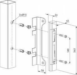 Serrure De Grille à Larder : Gâche Pour Serrure à Crochet FortyLock 11 Serrure De Grille à Larder : Gâche Pour Serrure à Crochet FortyLock -SETIN Boutique SET 92703