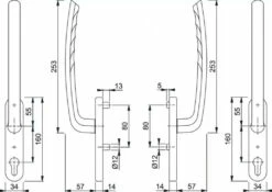 Ferrure Coulissante : Poignées GU 937 H / GU 934 H -SETIN Boutique SET 92736