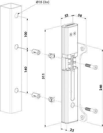 Gâche électrique En Applique Pour Serrure Encastrée Locinox 4 Gâche électrique En Applique Pour Serrure Encastrée Locinox – Image 2