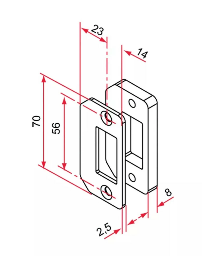 Gâche Pour Serrure GK Tirard 4 Gâche Pour Serrure GK Tirard – Image 2